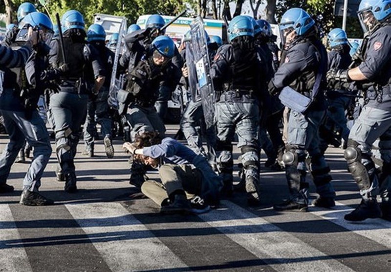 عکس/تظاهرات علیه نشست گروه 7 در ایتالیا‎