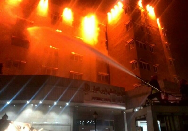 جزئیات آتش سوزی در هتل پارس اهواز+تصاویر