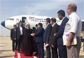 روحانی وارد عسلویه شد/ فازهای 17 و 18 پارس جنوبی اولین مقصد رئیس جمهور