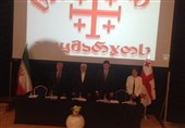 حضور ظریف در همایش مشترک تجاری ایران و گرجستان/ ادای احترام به یادمان قهرمانان تفلیس