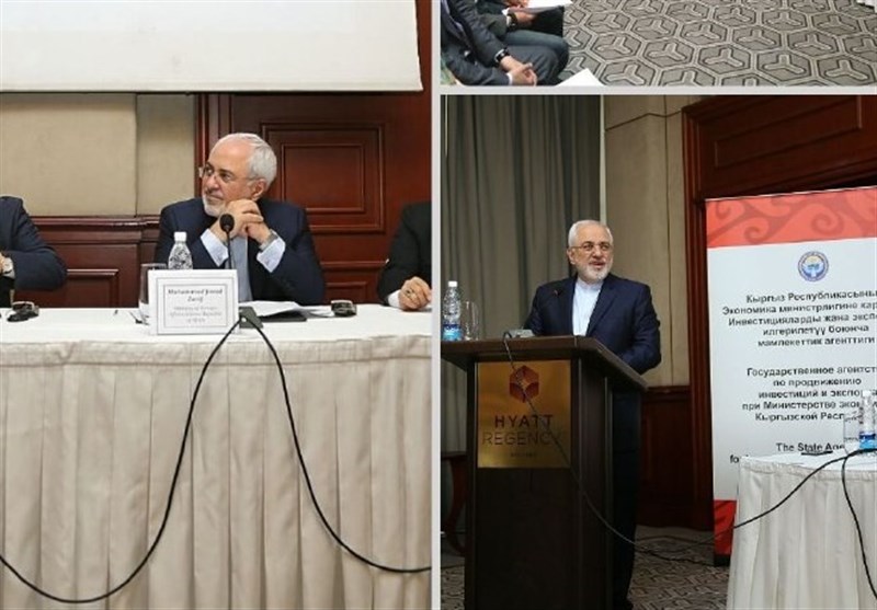 سخنرانی ظریف در همایش تجاری ایران و قرقیزستان