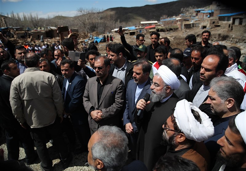 روحانی: عملیات بازسازی مناطق سیل‌زده از فردا آغاز می‌شود‌