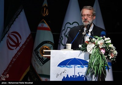 سخنرانی علی لاریجانی رئیس مجلس شورای اسلامی در همایش سهم من در امنیت و آرامش - قم