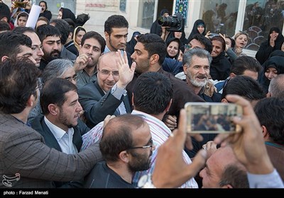 حضور محمد باقر قالیباف در یادواره شهدای بازی دراز - کرمانشاه