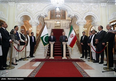 دیدار و نشست خبری روسای مجلس ایران و پاکستان