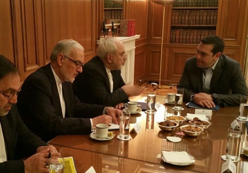 دیدار ظریف با نخست وزیر یونان