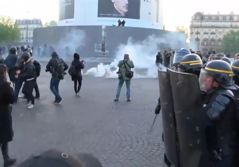 درگیری پلیس فرانسه با معترضان لایحه اصلاحی قانون کار