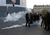زدوخورد پلیس با مردم پس از نتایج اولیه انتخابات فرانسه + تصاویر