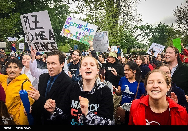تظاهرات محققان آمریکایی در مقابل کاخ سفید