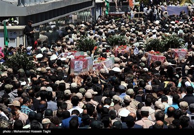 Funeral Procession Held in Iran for Border Guards