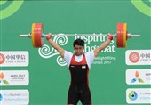 وزنه‌برداری قهرمانی آسیا| رتبه هفتم برای ایوب موسوی در حرکت یک‌ضرب