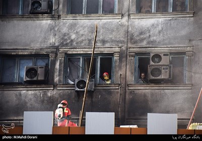 آتش سوزی در پاساژ مهستان تهران