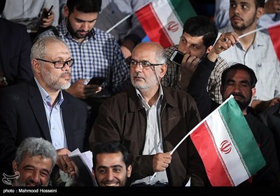 حسین الله کرم در اولین همایش حامیان مردمی حجت‌الاسلام سیدابراهیم رئیسی در تهران