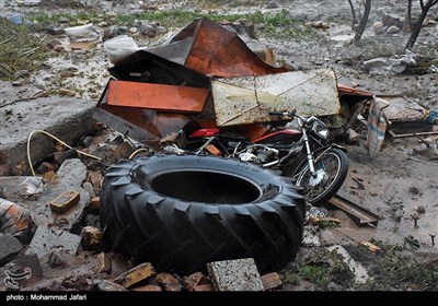 خسارات سیل در روستای گویجه ییلاق زنجان