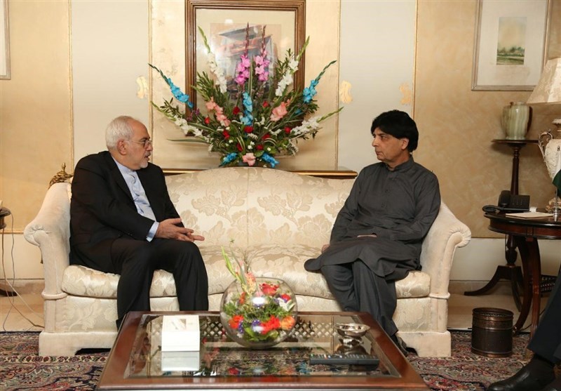 ظریف با وزیر کشور پاکستان دیدار کرد
