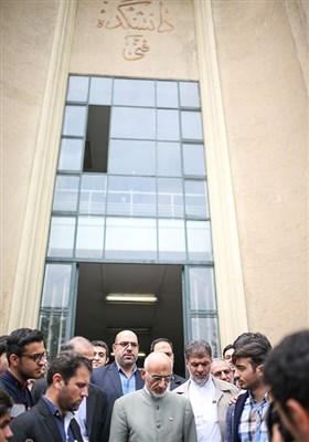 Iran Presidential Candidate Mirsalim Speaks at Tehran University