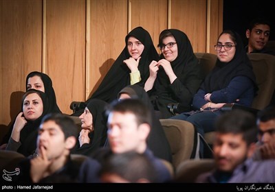 Iran Presidential Candidate Mirsalim Speaks at Tehran University