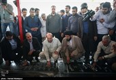 حضور محمدباقر قالیباف در گلزار شهدای خوزستان