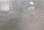 آتش‌سوزی مهیب در پاساژ رضوان اهواز + تصاویر
