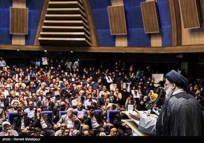 Teachers Supporting Presidential Candidate Raisi Hold Mass Meeting in Tehran