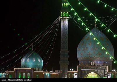 شب برات کے موقع پر مسجد جمکران کی روح پرور مناظر