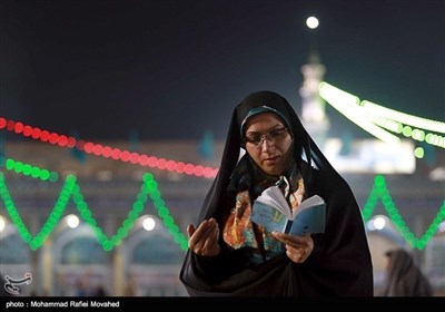 شب برات کے موقع پر مسجد جمکران کی روح پرور مناظر