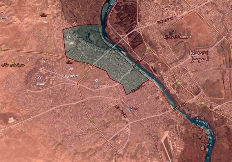 المیادین: تنها 4 کیلومتر مربع از شهر موصل در اختیار داعش باقی مانده است