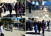 تعطیلی مدارس و ادارات لرستان و اجبار کردن دانش آموزان برای استقبال از روحانی+ عکس