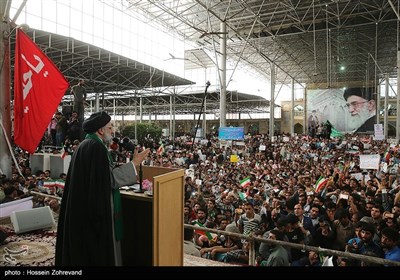 زیارة المرشح الرئاسی ابراهیم رئیسی لمدینة شیراز