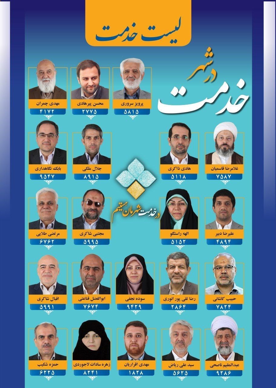 اسامی لیست خدمت انتخابات شورای شهر تهران اعلام شد- اخبار اجتماعی تسنیم ...