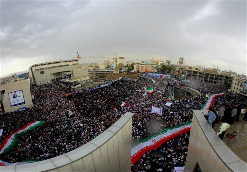 تصویری دیدنی از قیام مشهدی‌ها در حمایت از سید ابراهیم رئیسی