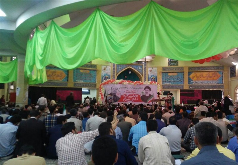 حضور پرشور مردم همدان در همایش حمایت از حجت الاسلام رئیسی