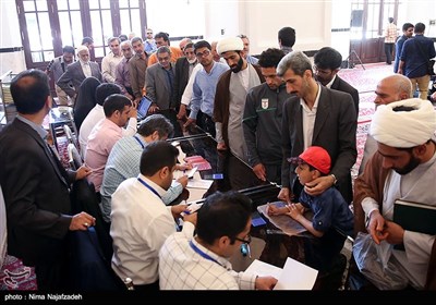 People in Iran’s Mashhad Vote in Presidential Election