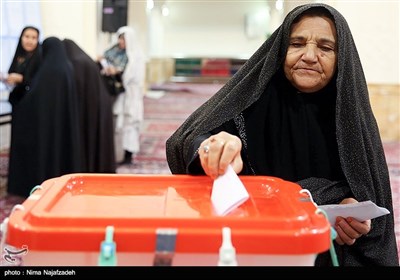 People in Iran’s Mashhad Vote in Presidential Election