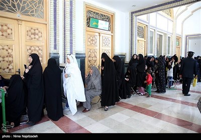 People in Iran’s Mashhad Vote in Presidential Election