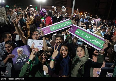 Celebrations across Tehran after Rouhani Win