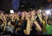 احتفال أنصار الرئیس روحانی بنتائج الانتخابات