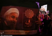 احتفال أنصار الرئیس روحانی بنتائج الانتخابات
