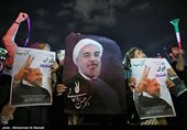 احتفال أنصار الرئیس روحانی بنتائج الانتخابات