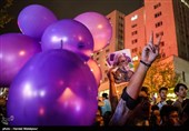 احتفال أنصار الرئیس روحانی بنتائج الانتخابات