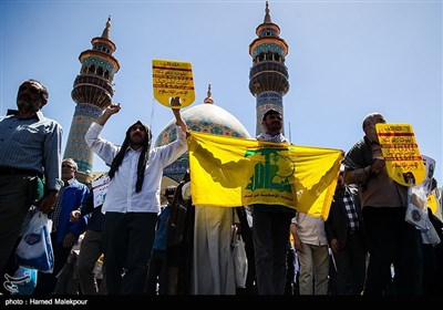 راهپیمایی نمازگزاران تهرانی در اعتراض به جنایات آل خلیفه و در حمایت از شیخ عیسی قاسم