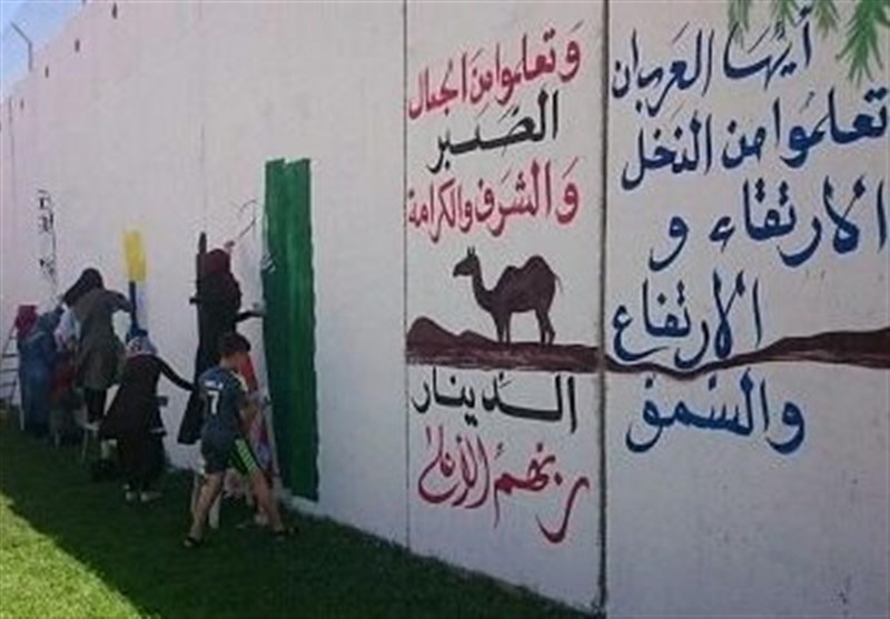 الجدار بین فلسطین ولبنان تأکید یومی على هزیمة اسرائیل+فیدیو