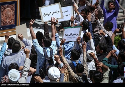 تجمع طلاب غیر ایرانی در جمایت از شیخ عیسی قاسم - قم