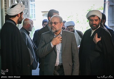 سردار ذوالقدر در مراسم ختم مرحوم آیت الله حسن پهلوانی تهرانی