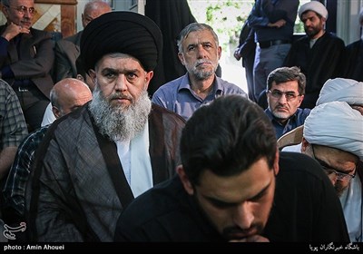 حجت الاسلام سیدحسین مومنی در مراسم ختم مرحوم آیت الله حسن پهلوانی تهرانی