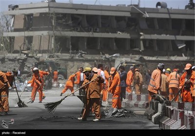 انفجار المنطقة الدبلوماسیة فی کابول