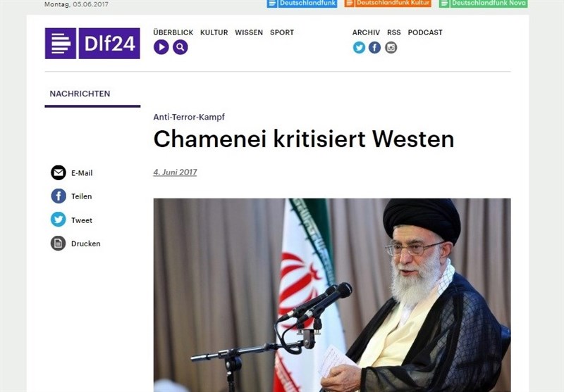 بازتاب گسترده سخنان امام خامنه‌ای در رسانه‌های آلمانی زبان