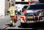 آتش سوزی انبار لاستیک