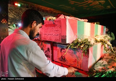 وداع با پیکر احسان آقاجانی معمار شهید حادثه تروریستی مجلس شورای اسلامی