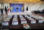 مراسم وداع با پیکر شهدای حادثه تروریستی تهران در مجلس